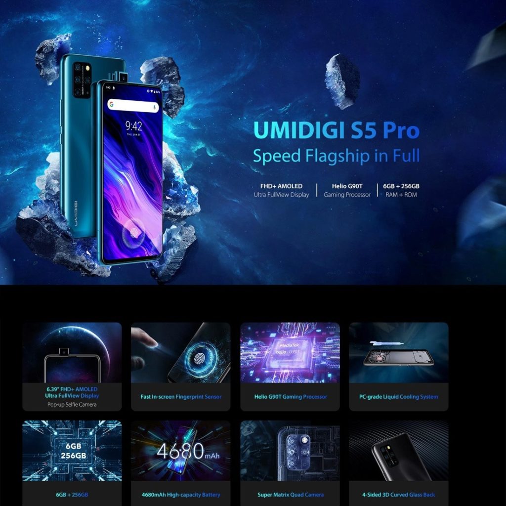 Umidigi S5 Pro 256GB + 6GB Negro - Venta de celulares con envío gratis